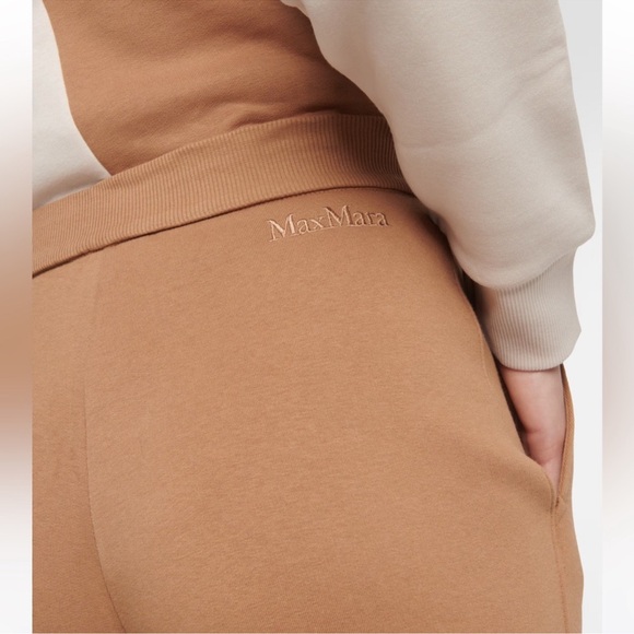 NWT ‘S Max Mara Logo Warm Joggers Color: Camel Fall/Winter Size: Large US8 - Picture 6 of 16